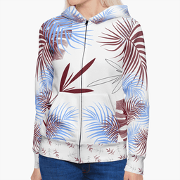 All-Over Print Zip-Up Hoodies